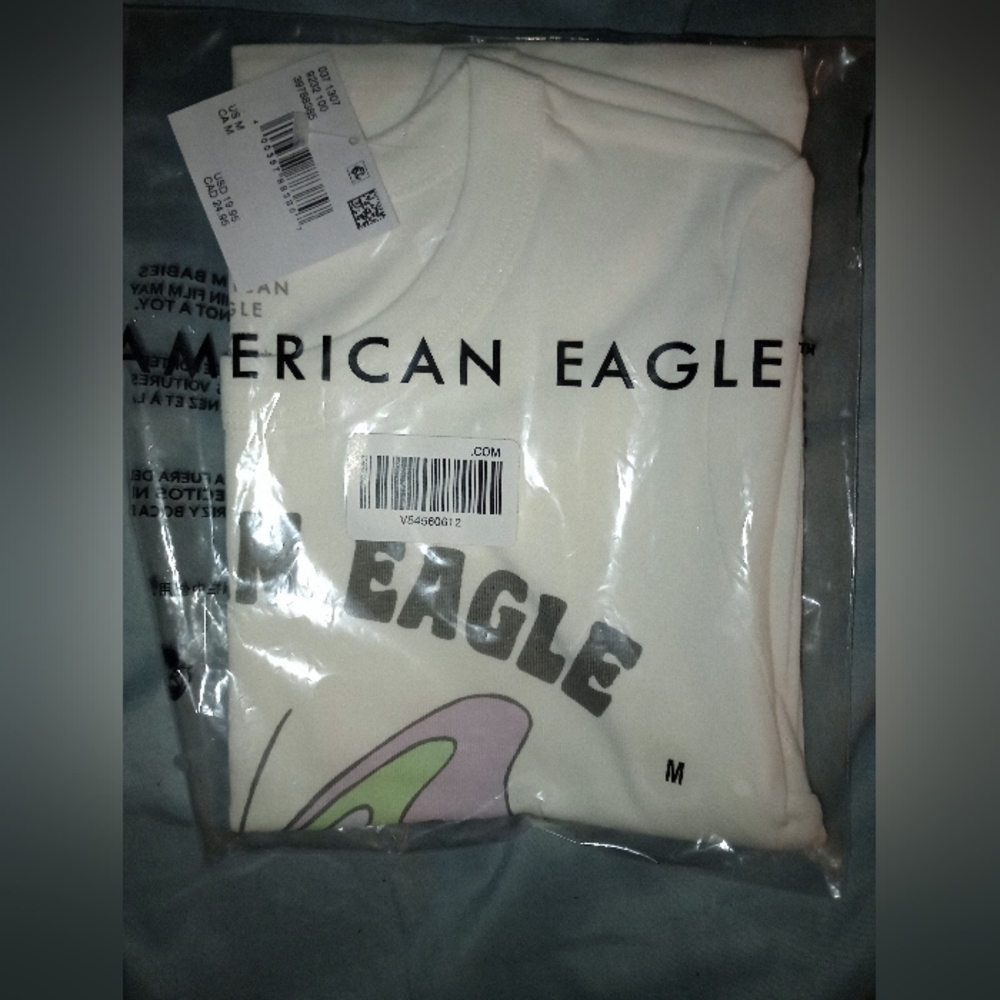 NWT American Eagle Cropped Hey baby Tee - Picture 4 of 6